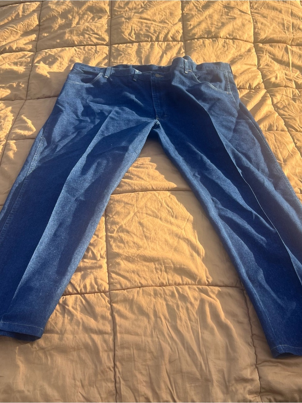 Wrangler Men's Straight Jeans in Dark Blue Big & Tall Size 50” x 30”